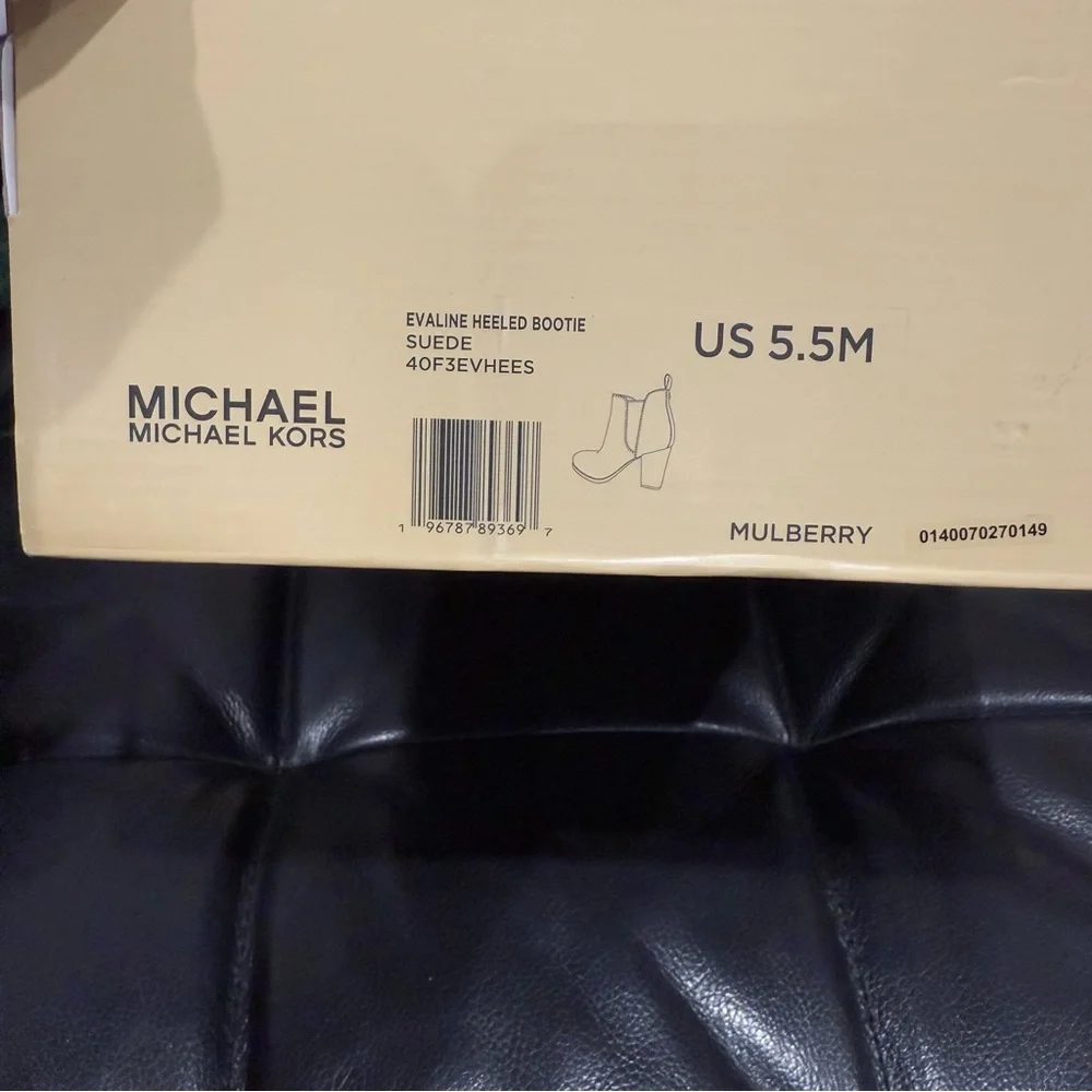 Michael‎ Kors Lottie Bootie Suede Dark Berry - Picture 4 of 5